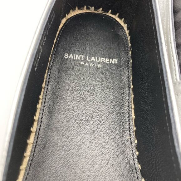 SAINT LAURENT YSL Flat Metallic Espadrilles US Size 6.5 Euro Size 36.5 - Picture 10 of 11
